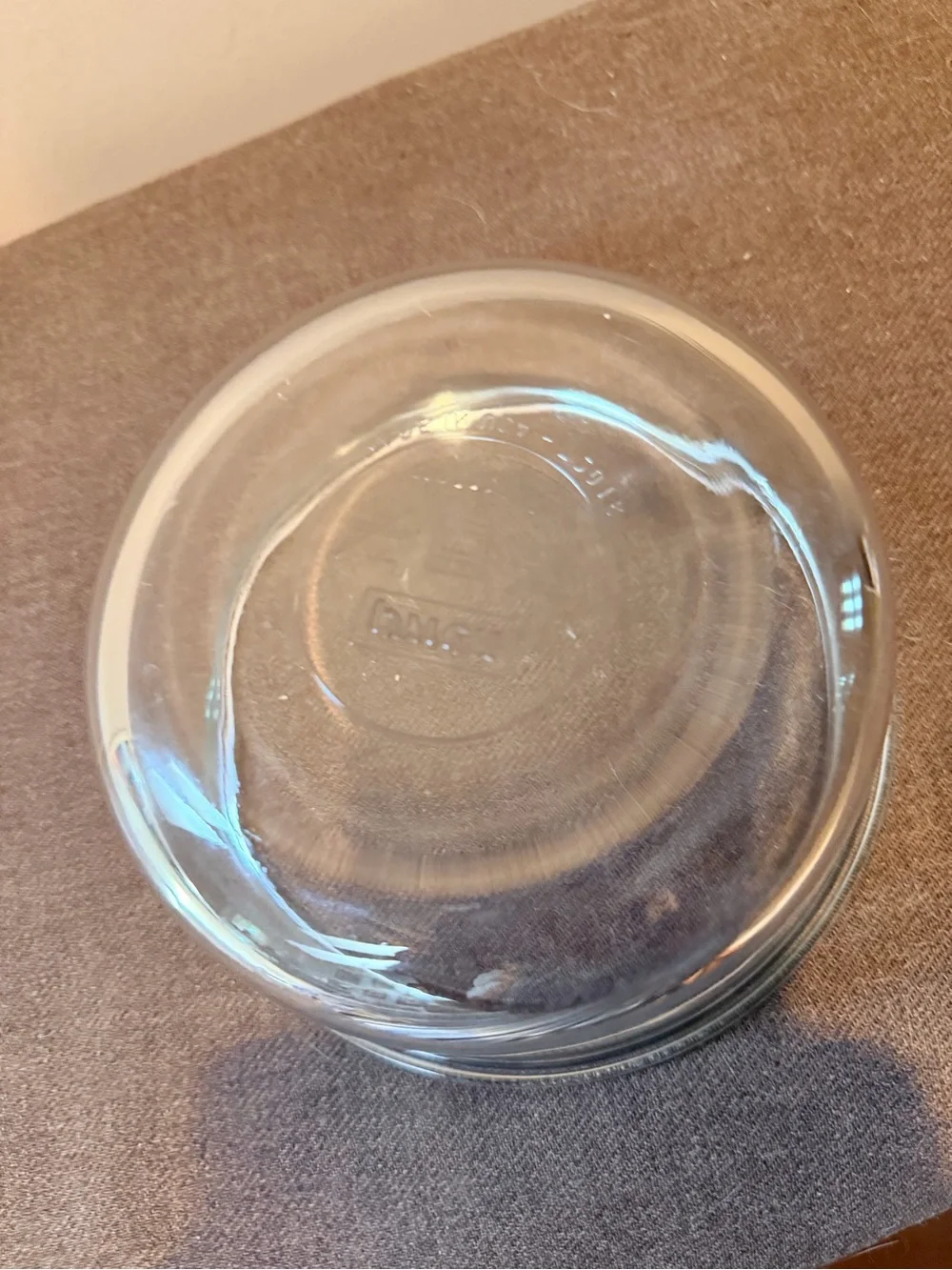 Pyrex Glass Mixing Bowl with Aqua Rim